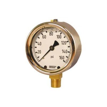 WIKA INSTRUMENT 2.5" Type 213.40 5,000PSI Gauge - 7/16-20 SAE LM Forged Brass 9795090
